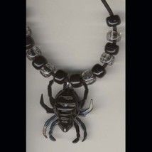 Spider Bell Pendant Necklace Amulet Gothic Witch Funky Jewelry - £5.50 GBP