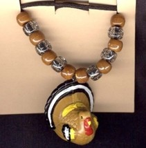 TURKEY PENDANT NECKLACE-Funky Holiday Thanksgiving Jewelry-HUGE - £3.88 GBP