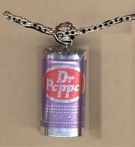 DR PEPPER CAN PENDANT NECKLACE-Soda Pop Drink Charm Food Jewelry - £3.97 GBP