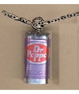 DR PEPPER CAN PENDANT NECKLACE-Soda Pop Drink Charm Food Jewelry - $94.46 MXN