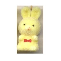 BUNNY FUZZY PENDANT NECKLACE-Easter Party Favor Funky Jewelry-YL - £3.12 GBP