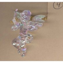 Cupid Cherub Violin Pendant Necklace Angel Charm Jewelry Irrid - £3.17 GBP