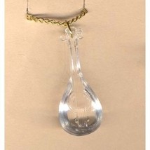 GUITAR PENDANT NECKLACE-Crystal Musical Instrument Funky Jewelry - $3.97