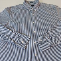 American Eagle Outfitters Classic Fit Men's Blue & White Stripes Shirt Size L image 7