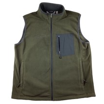 Free Country Fleece Vest Men&#39;s Size XL Dark Leaf Green Full Zip Fleece - £15.99 GBP