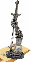 Ebros Medieval Knight Suit Of Armor &amp; Excalibur Sword Letter Opener Figurine - £20.43 GBP