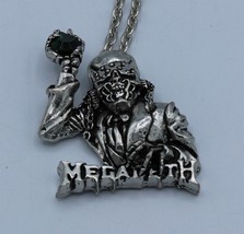 Megadeth Pendant On Chain Vintage 2001 Alchemy Poker English Pewter - £51.94 GBP