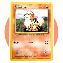 Base Set Pokemon Card (A42): Growlithe 28/102 - £2.28 GBP