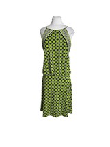 Maggy London Womens Blouson Dress Size 8 Green Medallion Print Sleeveless - $24.75