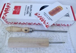 NIB Sekler Cake Roller for Hungarian Chimney Cake Wooden Rolling Pin + Recipe - £19.97 GBP