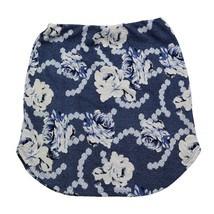 Fashion Magazine Skirt Womens S Blue Floral Flat Front Pencil Cut Bottoms - $25.72