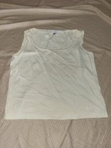 ST JOHN BASICS MARIE GRAY CREAM/BEIGE  NECKLINE TANK TOP MEDIUM  - £29.71 GBP