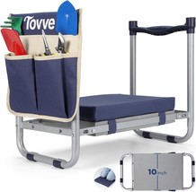 Tovve Foldable Garden Kneeler &amp; Seat, Blue Heavy-Duty Garden Stool w/ To... - $1,010.63 MXN