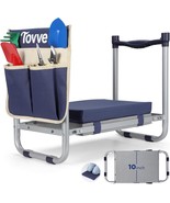 Tovve Foldable Garden Kneeler &amp; Seat, Blue Heavy-Duty Garden Stool w/ To... - €46,43 EUR