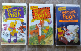 (3) Winnie the Pooh VHS Sing a Song, Spookable Pooh, Sing a Song with Tigger - £14.24 GBP