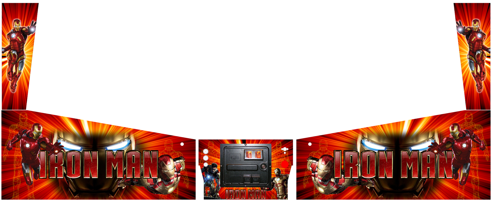 IRON MAN PINBALL Pinball Decal Pinball Cabinet Graphic Art  Vinyl Sti