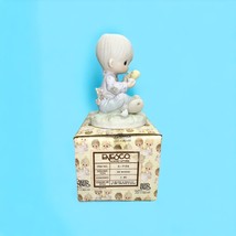 Precious Moments I Believe In Miracles E-7156 1981 Boy With Chick Gift With Box - £9.64 GBP