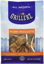 All Natural Pork Nuggets Dog Chews - USA-Made Easier-to-Digest Treats for Small - £23.59 GBP