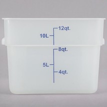 Choice 12Qt. Translucent Sq Polypropylene Food Storage Container Blue Gr... - £56.38 GBP