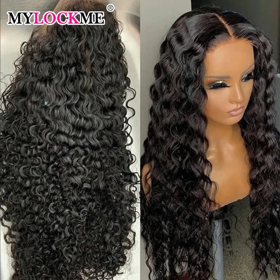 30 34 Inch Loose Deep Wave Frontal Wigs For Women Curly Human Hair Brazili - £53.41 GBP+