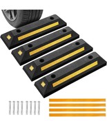 4 Pack Rubber Parking Guide Blocks | Heavy Duty Black Parking Blocks Par... - $110.66