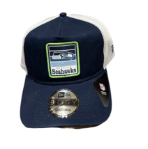 NWT New Seattle Seahawks New Era 9Forty Patch Logo Gradient Trucker Snap... - £18.90 GBP