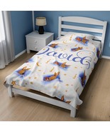 Nighttime Plush Blanket, Personalized Name Gift, Bedtime Bunny, Custom F... - $28.95 CAD