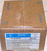 Box of 10 Philips PL-S 5W/27 5 Watt 2 Pin Compact Fluorescent Lamps Bulbs - $14.99