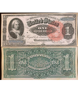 Reproduction $1 Bill 1886 Silver Certificate US Currency Copy Martha Was... - £3.18 GBP