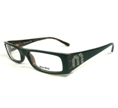 Miu Eyeglasses Frames VMU07D 7OF-1O1 Dark Green Brown Sparkly Logo 50-16-135 - £115.91 GBP