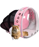 Expandable Cat Backpack, Travel Carry Bag for Small Dog Cats Rabbit (Pink) - £39.27 GBP
