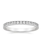 14K Gold Silver Round channel Set Eternity Endless Wedding Ring Band Chr... - €58,83 EUR