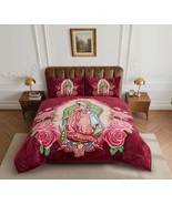 OUR LADY OF GUADALUPE BLANKET  WITH SHERPA  SOFTY THICK &amp; WARM 3 PCS QUE... - $90.25 CAD