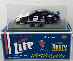 2 Rusty Wallace - 1998 Miller Lite/TCB Elvis Ford Taurus 1/43 Revell Die Cast - $29.65