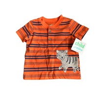 Child of Mine 0-3M Orange and Blue Stripe T-shirt New - $8.90
