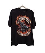 Sons of Anarchy Fear the Reaper Graphic Men&#39;s T-Shirt Black Orange Size ... - £7.41 GBP