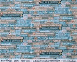 Cotton Beach Therapy Words Ocean Turquoise Fabric Print by the Yard D579.83 - £12.81 GBP