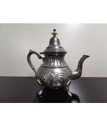 Old Antique Ornate Marocco Silver Plated Brass Teapot with Floral Detail... - €40,10 EUR
