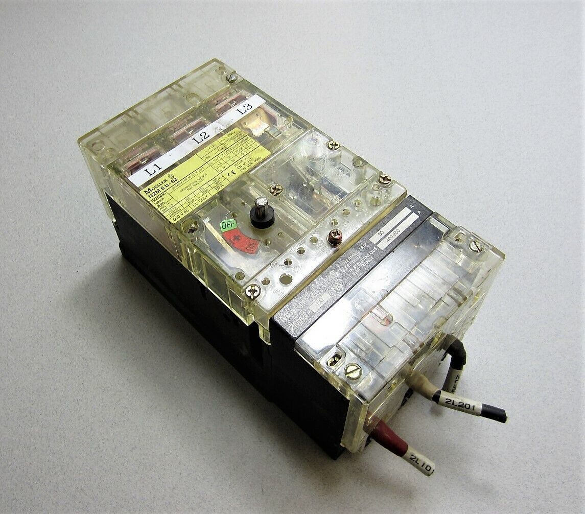 Moeller NZM 6-b-63 Breaker 600V 60A w/ Magnetic Trip ZM6a-50-NA - $42.76