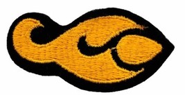 Stylized Abstract Whale Eating Smaller Fish Patch 2.5 x 1.5 inches Yello... - £5.91 GBP