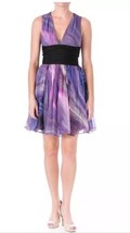 Elizabeth &amp; James Women&#39;s Dress Sunset Jana Silk Multi Purple Size 4 NWT... - £115.52 GBP