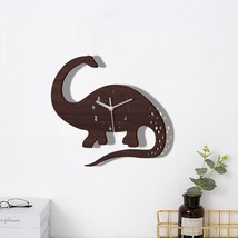 Dinosaur wooden wall clock Cartoon decorations Bedroom creative clock - £30.02 GBP