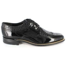 Stacy Adams Mens Black Shoes Dayton Wingtip Shiny Leather Tuxedo 00605-01 image 7
