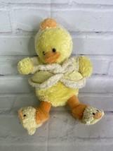 Plushland Chick Duck in Bathrobe Slippers Waddles Easter Plush Stuffed Animal - £8.20 GBP