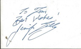 Jennifer Tilly Signed Vintage 3x5 Index Card JSA Family Guy Bonnie Swanson - £47.47 GBP