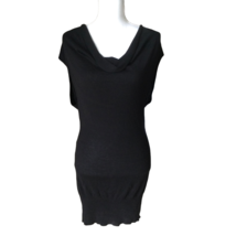 Mixit Womens Black Knit Dress Size S Lightweight Cowl Neck Cross Strap B... - $21.86
