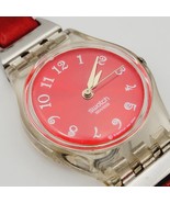 1995 Red Dial Swiss Swatch Lady Watch for Women, Ladies Swiss Swatch Red... - $82.04 CAD