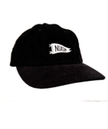 NIXON Corduroy Hat 6 Panel Adjustable Strap BLACK CAP - £13.88 GBP
