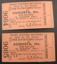 Lot of two (2) Vintage Maine Central Railroad MEC Augusta Coaches Orange... - £7.43 GBP