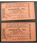 Lot of two (2) Vintage Maine Central Railroad MEC Augusta Coaches Orange... - £7.49 GBP